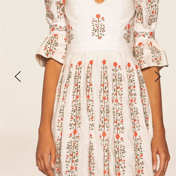 Very Rare AGUA BENDITA CEDRO MARGARITA IVORY MAXI DRESS Small - Picture 4 of 13